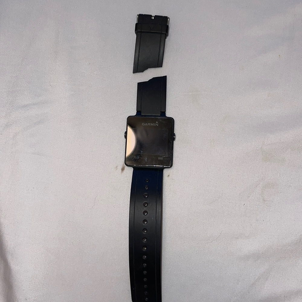 MENS GARMIN WATCH AND CHARGER!! broken band, but you can always get a new one!